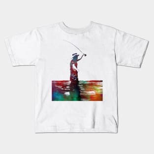 Fishing sport art #fishing Kids T-Shirt